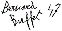 Bernard Buffet Signature