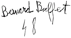 Bernard Buffet Signature