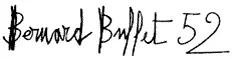 Bernard Buffet Signature